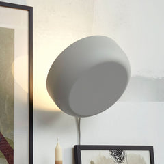 Applique murale Porto en métal, gris clair, Ø 25 cm