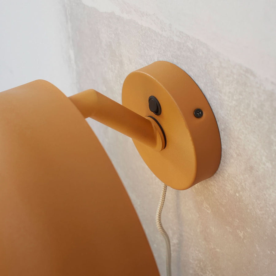 Applique murale Porto en métal, ocre, Ø 25 cm