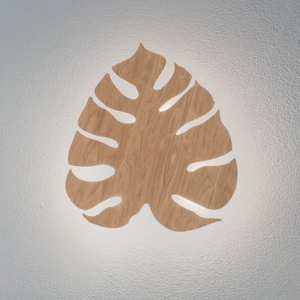 Applique murale Folah en bois, 3 lumières, hauteur 40 cm