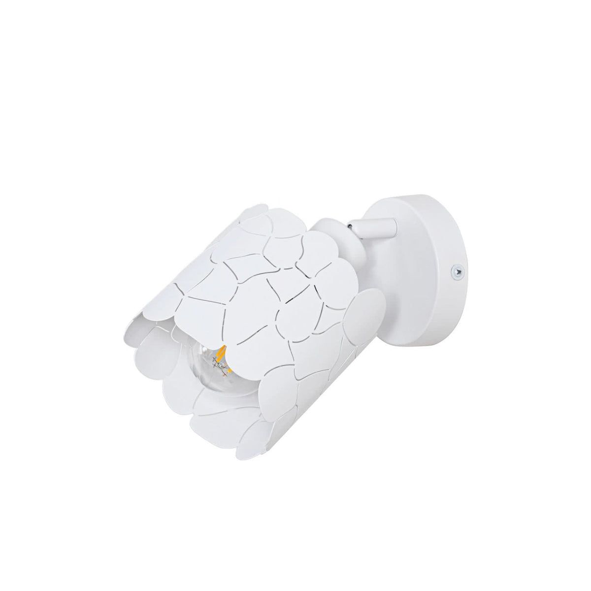 Applique murale en métal, blanc, hauteur 13 cm