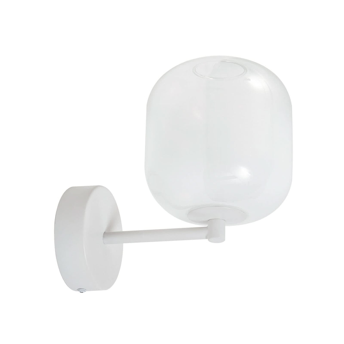 Applique murale LED Avelina en verre, blanc, Ø 14 cm