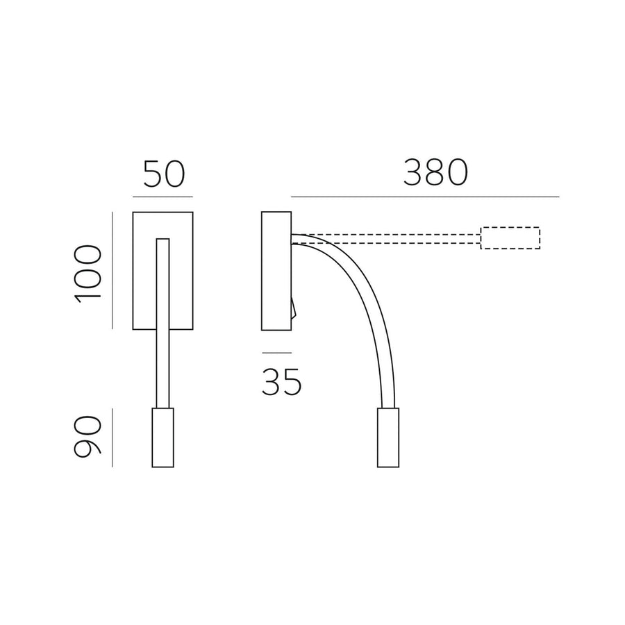 Applique murale LED Cio en aluminium, blanc structuré