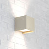 Applique murale Zuza 2 en aluminium, crème satiné, hauteur 10 cm