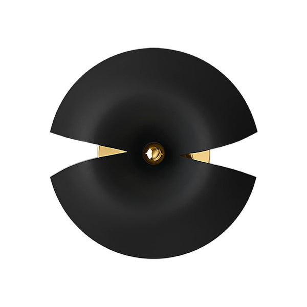 Applique murale Cycnus en aluminium, noir, Ø 45 cm