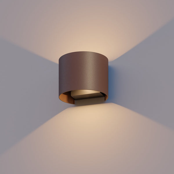 Applique d'extérieur LED en aluminium, rouille, hauteur 10 cm, IP54
