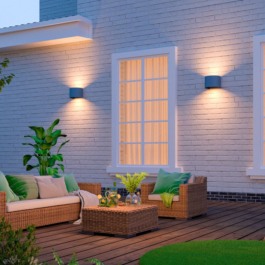 Applique d'extérieur LED en aluminium, anthracite, hauteur 10 cm, IP54