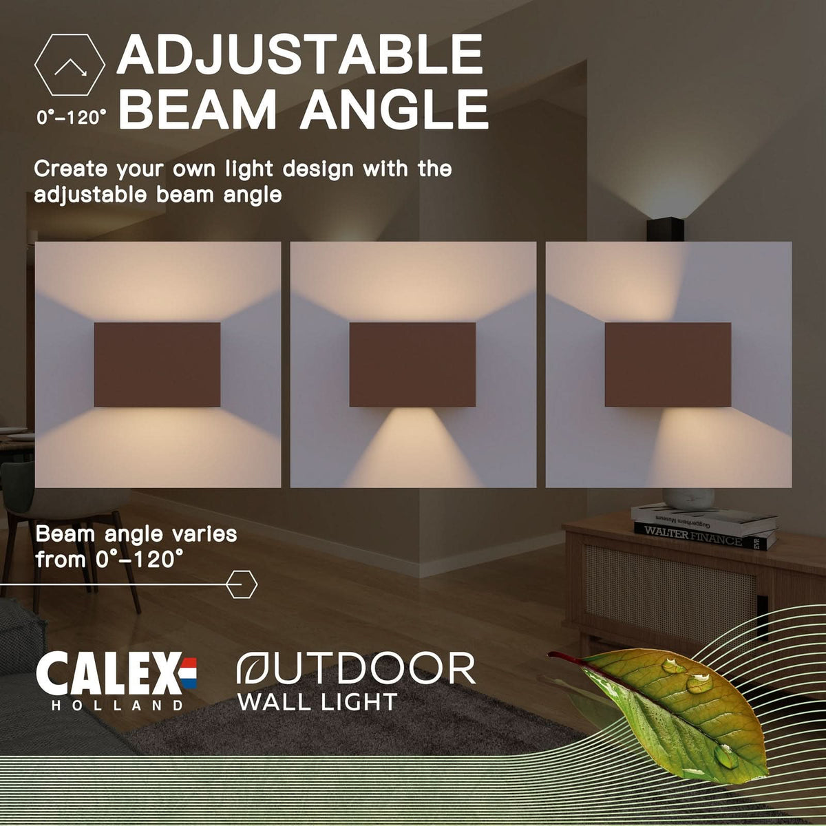 Applique d'extérieur LED Rectangle (éclairage en aluminium, rouille, hauteur 10 cm, IP54