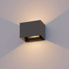 Applique d'extérieur LED Rectangle en aluminium, anthracite, hauteur 10 cm, IP54