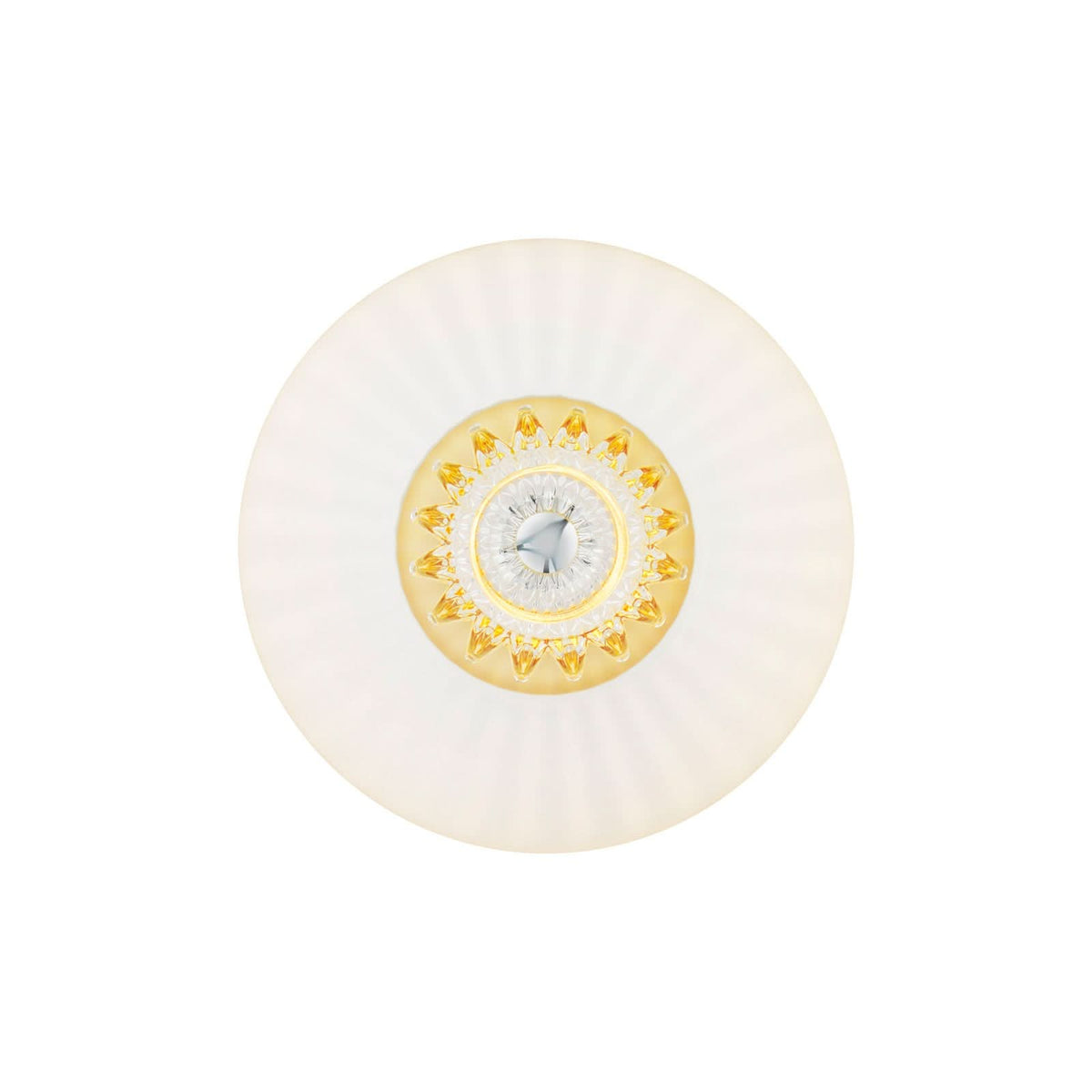 Applique murale New Wave Optic en verre, blanc mat, Ø 38 cm