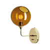 Applique murale Ballroom Short en verre, ambre et doré, hauteur 37 cm