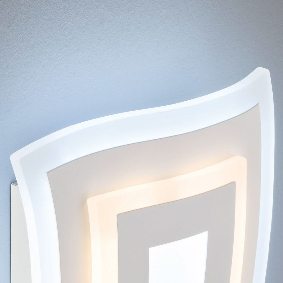 Applique murale LED Gorden en métal, blanc, hauteur 43 cm