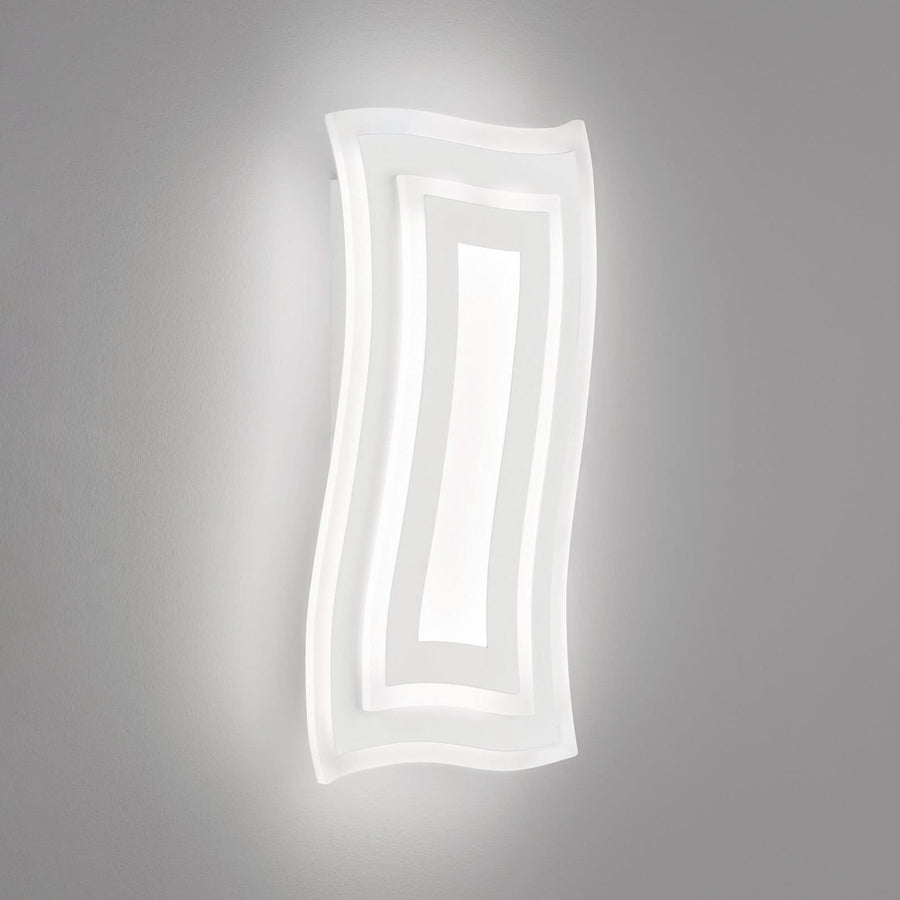Applique murale LED Gorden en métal, blanc, hauteur 43 cm