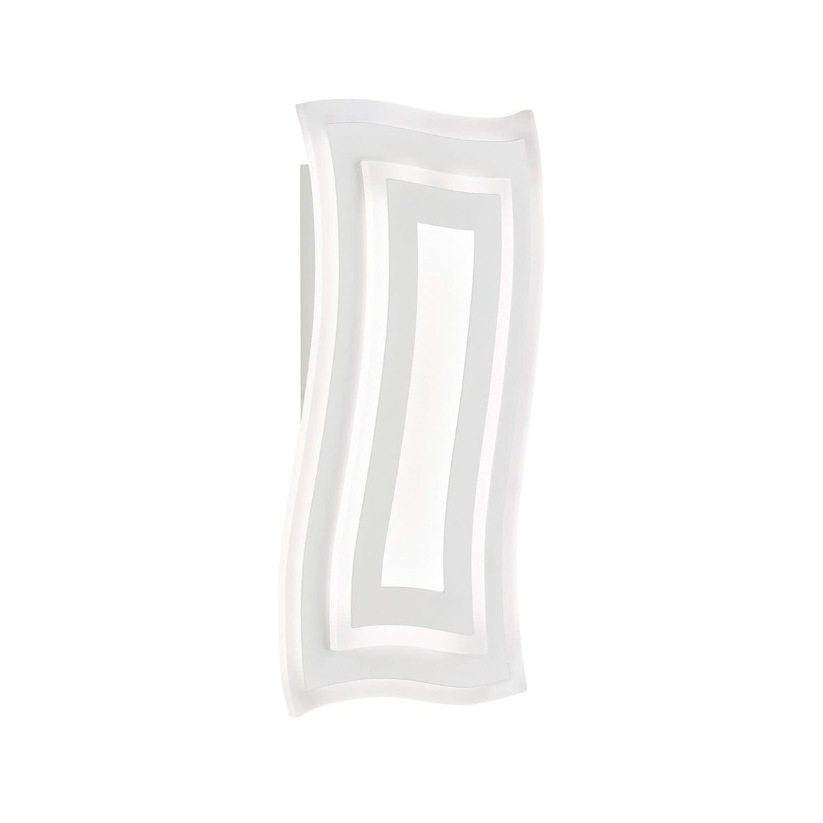 Applique murale LED Gorden en métal, blanc, hauteur 43 cm