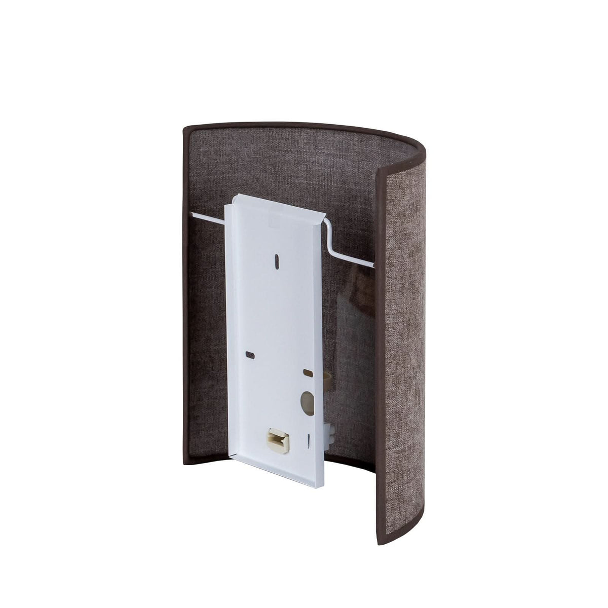 Applique murale Celine en tissu, marron, hauteur 24 cm