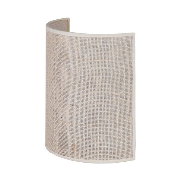 Applique murale en tissu, blanc et crème, hauteur 24 cm
