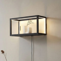 Applique murale LED Birta en métal, noir, hauteur 25 cm