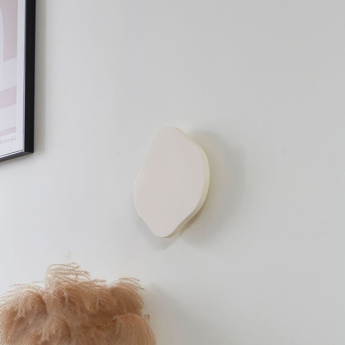 Applique murale LED Nielson en plâtre, beige, hauteur 30 cm