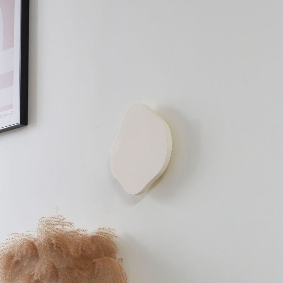 Applique murale LED Nielson en plâtre, beige, hauteur 30 cm