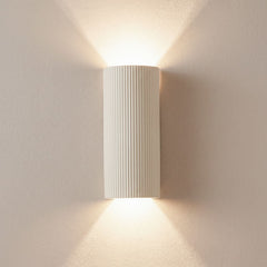 Applique murale Colja en plâtre, beige, 2 lumières, hauteur 30,5 cm