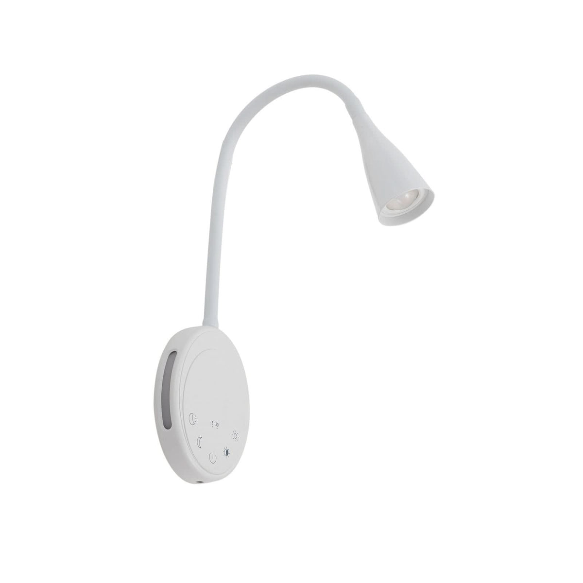 Applique murale LED Zayna en aluminium, blanc, hauteur 21,5 cm