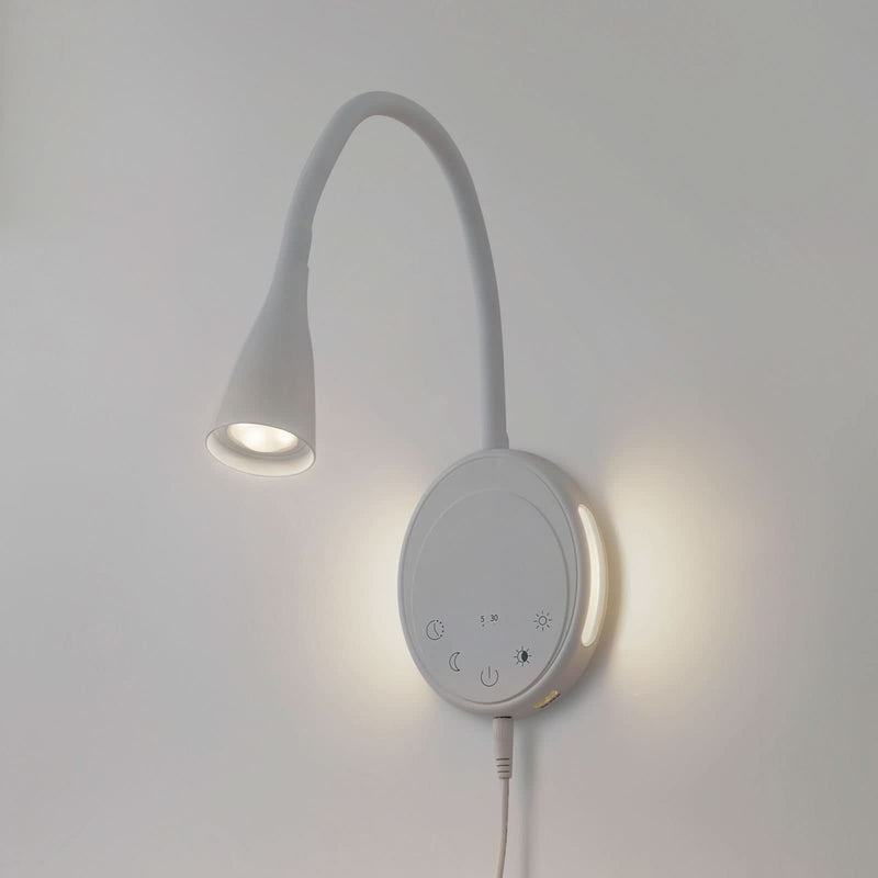 Applique murale LED Zayna en aluminium, blanc, hauteur 21,5 cm