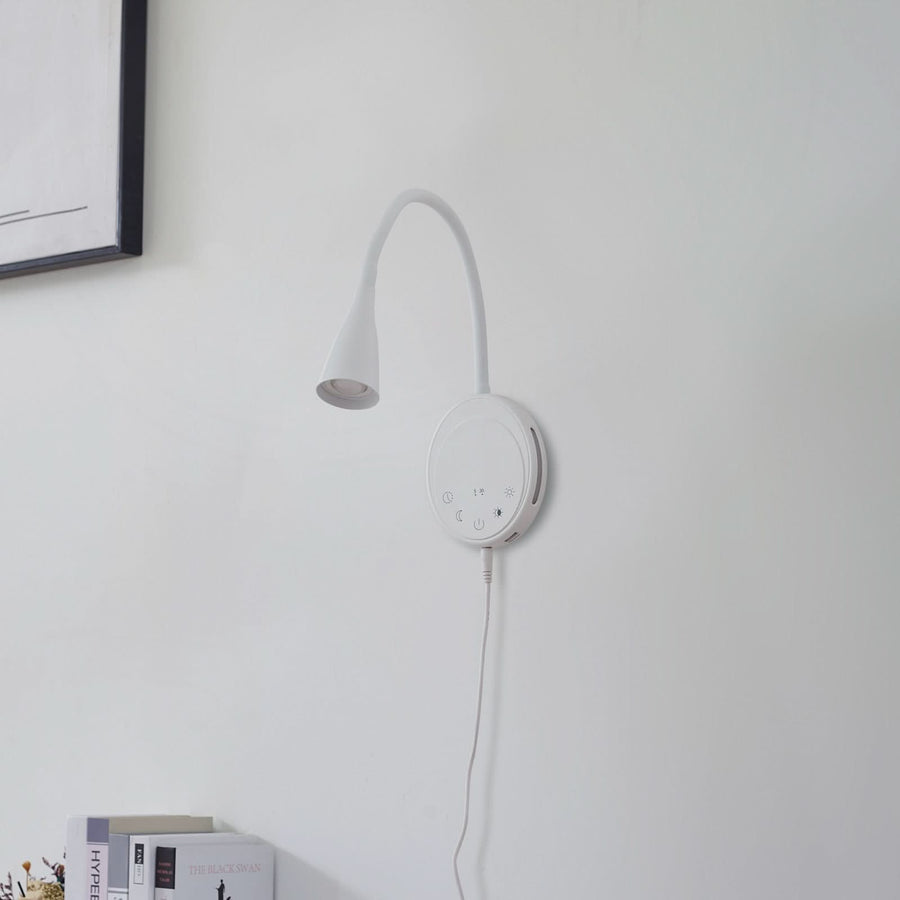 Applique murale LED Zayna en aluminium, blanc, hauteur 21,5 cm