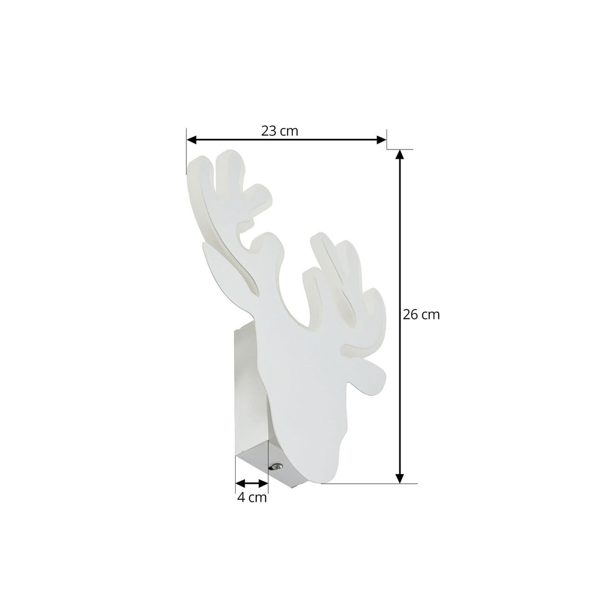 Applique murale LED en métal, blanc, hauteur 26 cm