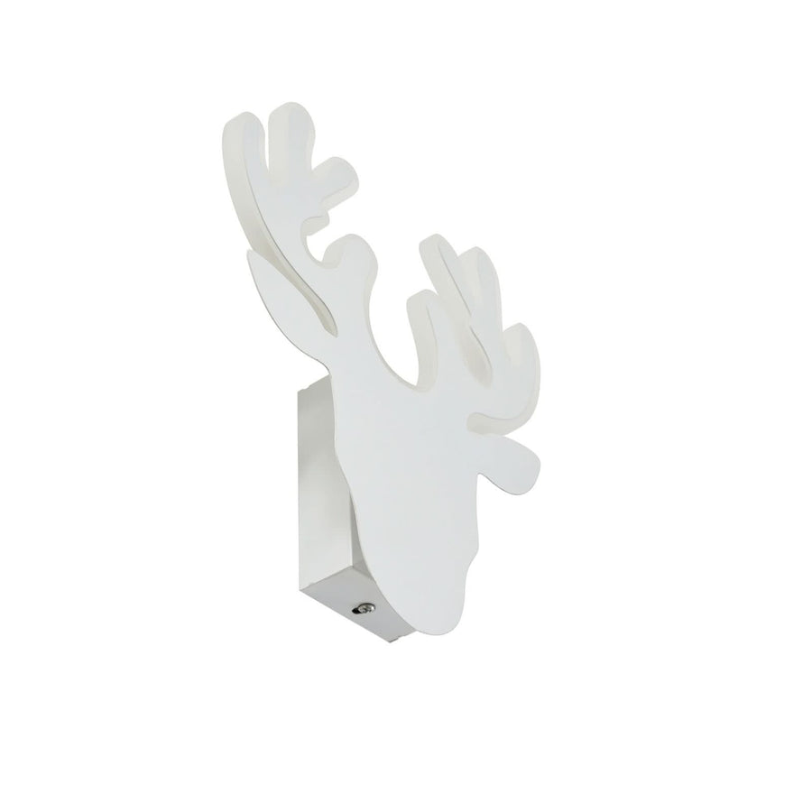 Applique murale LED en métal, blanc, hauteur 26 cm