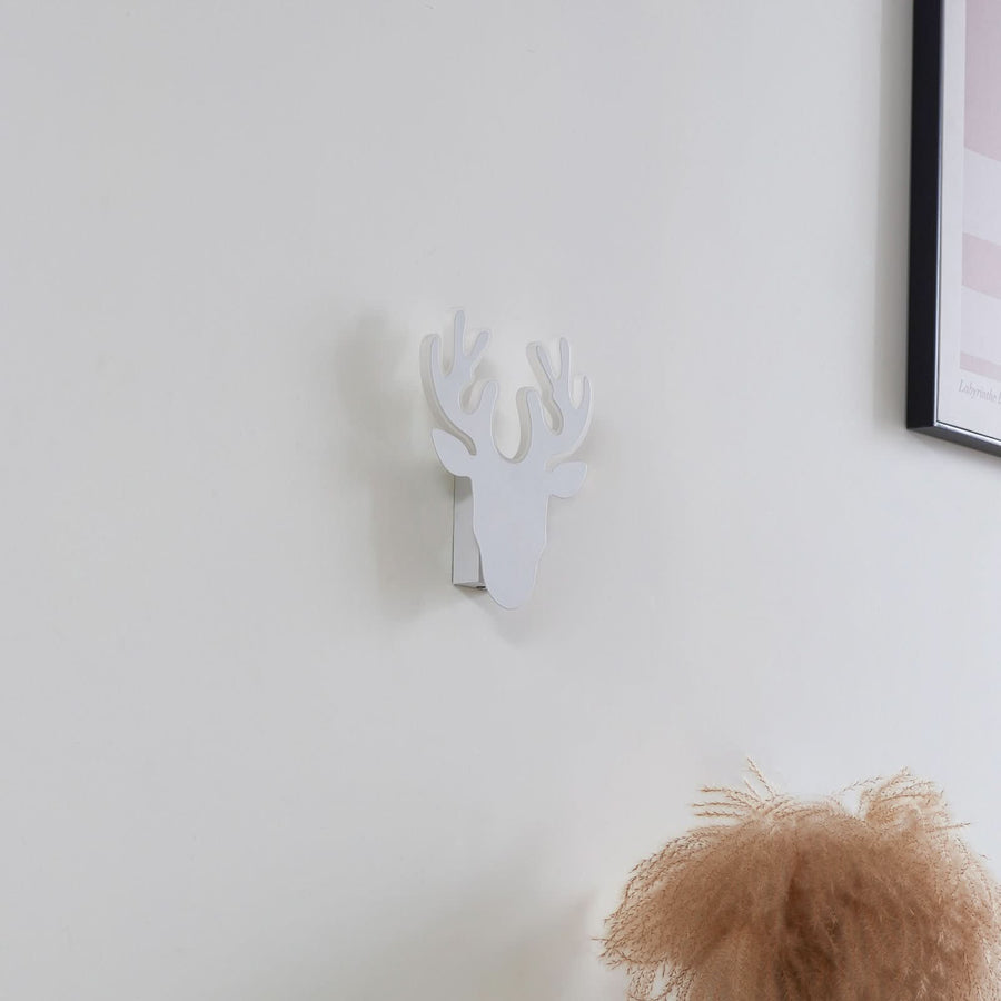 Applique murale LED en métal, blanc, hauteur 26 cm