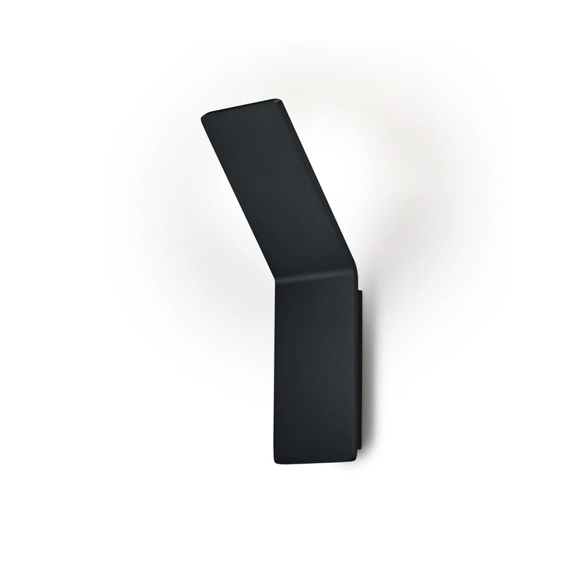 Applique murale LED Ava en aluminium, noir, hauteur 27 cm