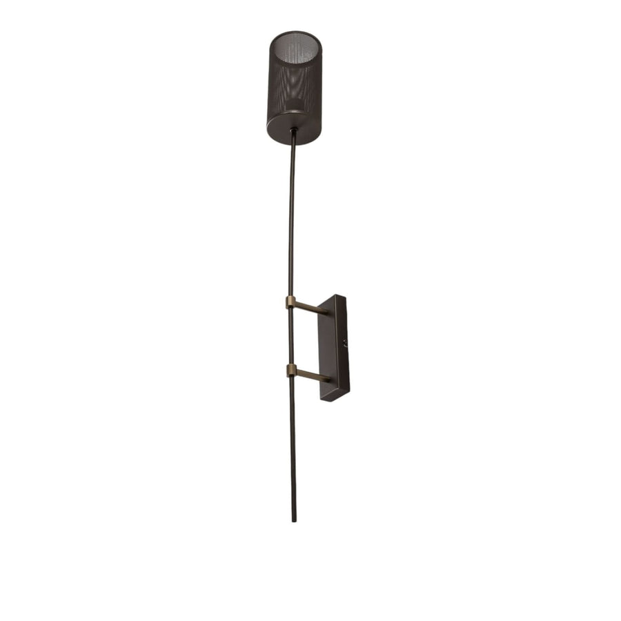 Applique murale Wall en acier, titane, hauteur 100 cm