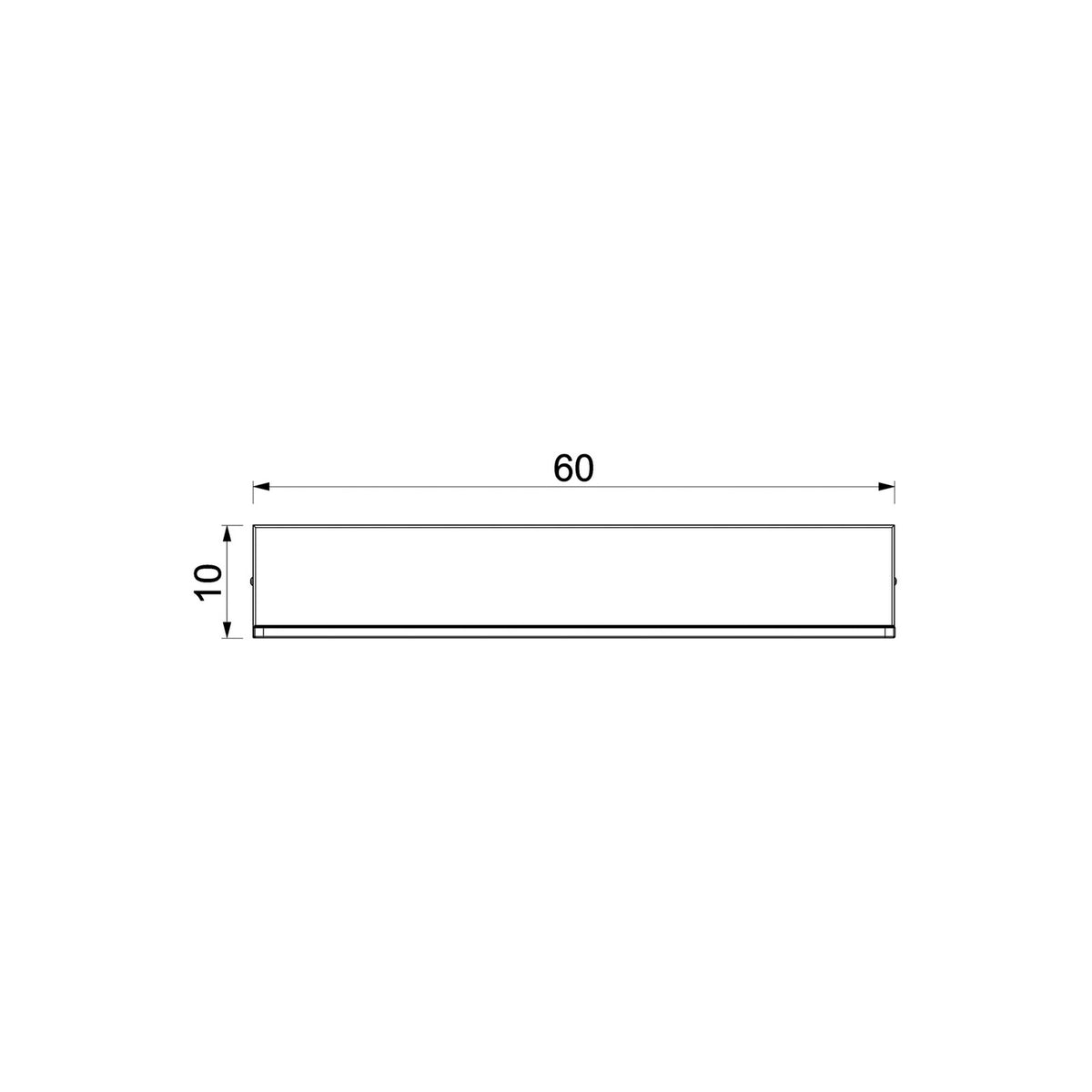 Applique murale LED Shelf en acier, noir, 2 lumières, hauteur 10 cm