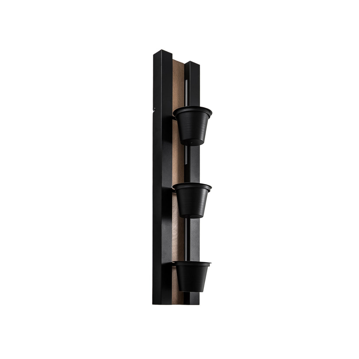 Applique murale LED Shelf en bois, noir, hauteur 90 cm