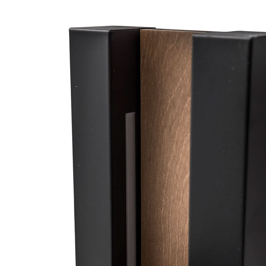 Applique murale LED Shelf en bois, noir, hauteur 90 cm