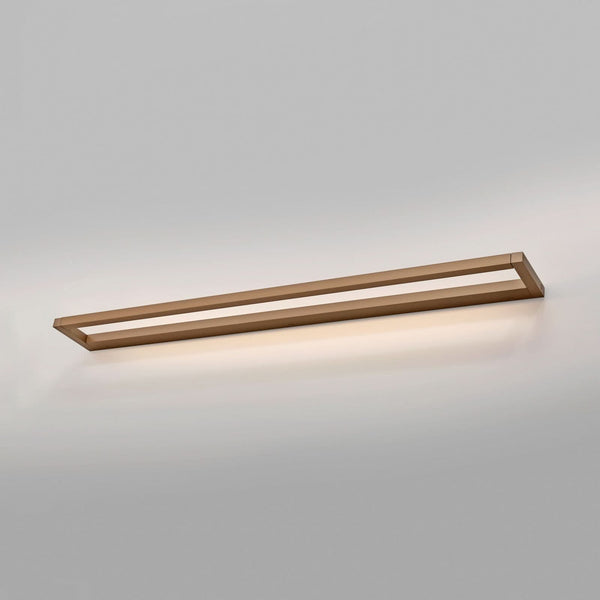 Applique murale LED Puro en aluminium, bronze, hauteur 2 cm, 3000 K, 34 W