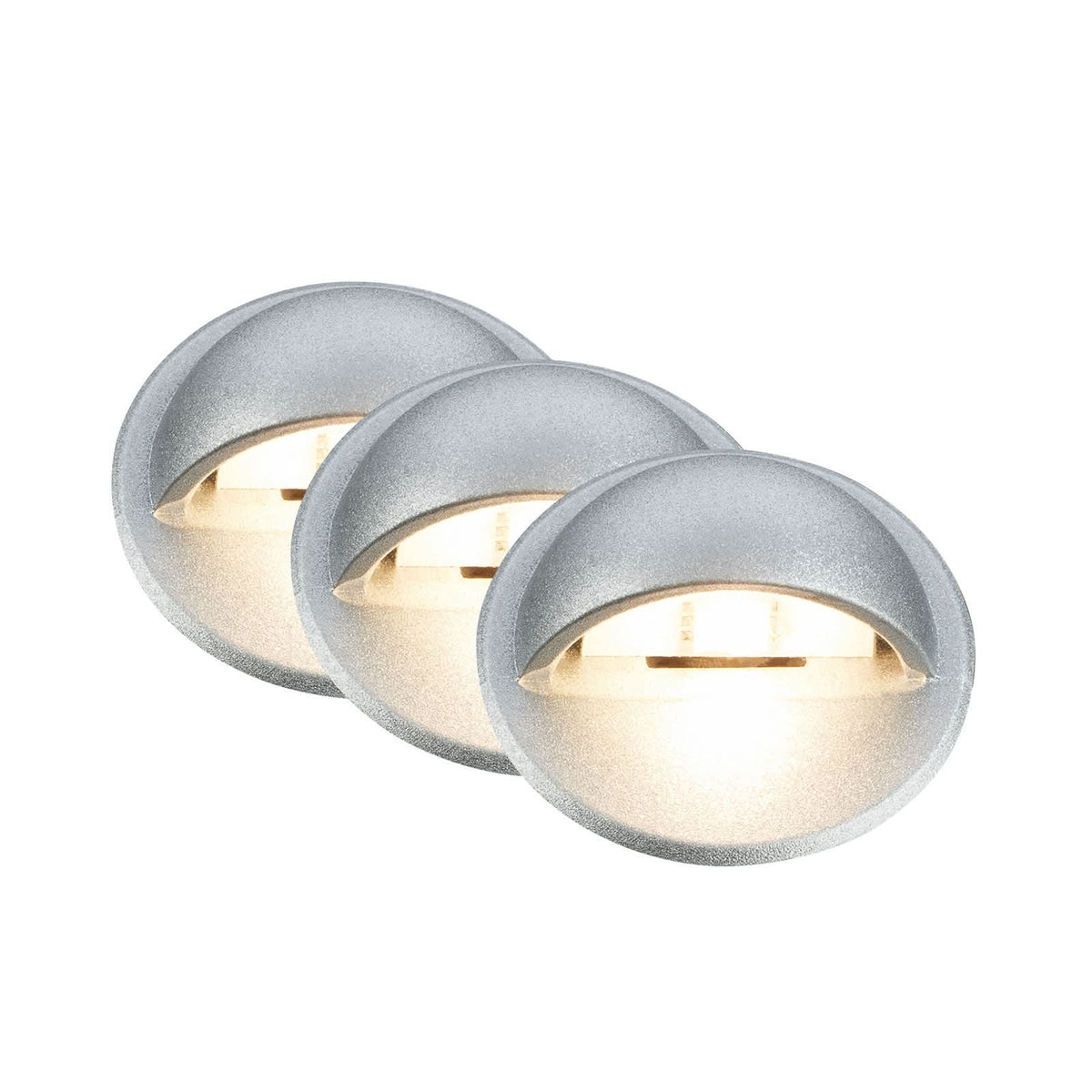 Spot encastré de sol d'extérieur LED 3923034, chromé mat, Ø 3,5 cm, IP65