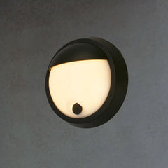 Applique d'extérieur LED rechargeable 3784015 en métal, noir, Ø 17 cm, IP44