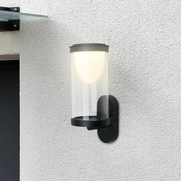 Applique d'extérieur LED rechargeable 3930015 en métal, noir, hauteur 24 cm, IP44