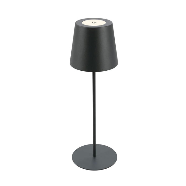 Lampe à poser d'extérieur LED rechargeable 7508015 en métal, anthracite, Ø 10,5 cm, IP44
