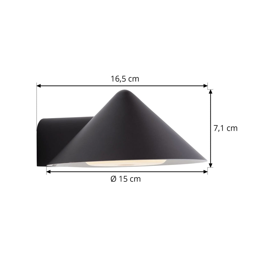 Applique murale rechargeable Grasp, noir mat, hauteur 7,1 cm