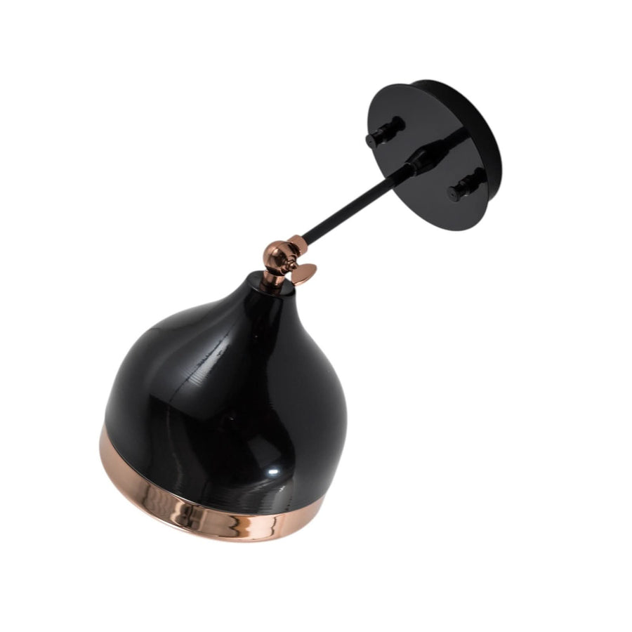 Applique murale Yildo 6901 en métal, noir cuivré, hauteur 25 cm