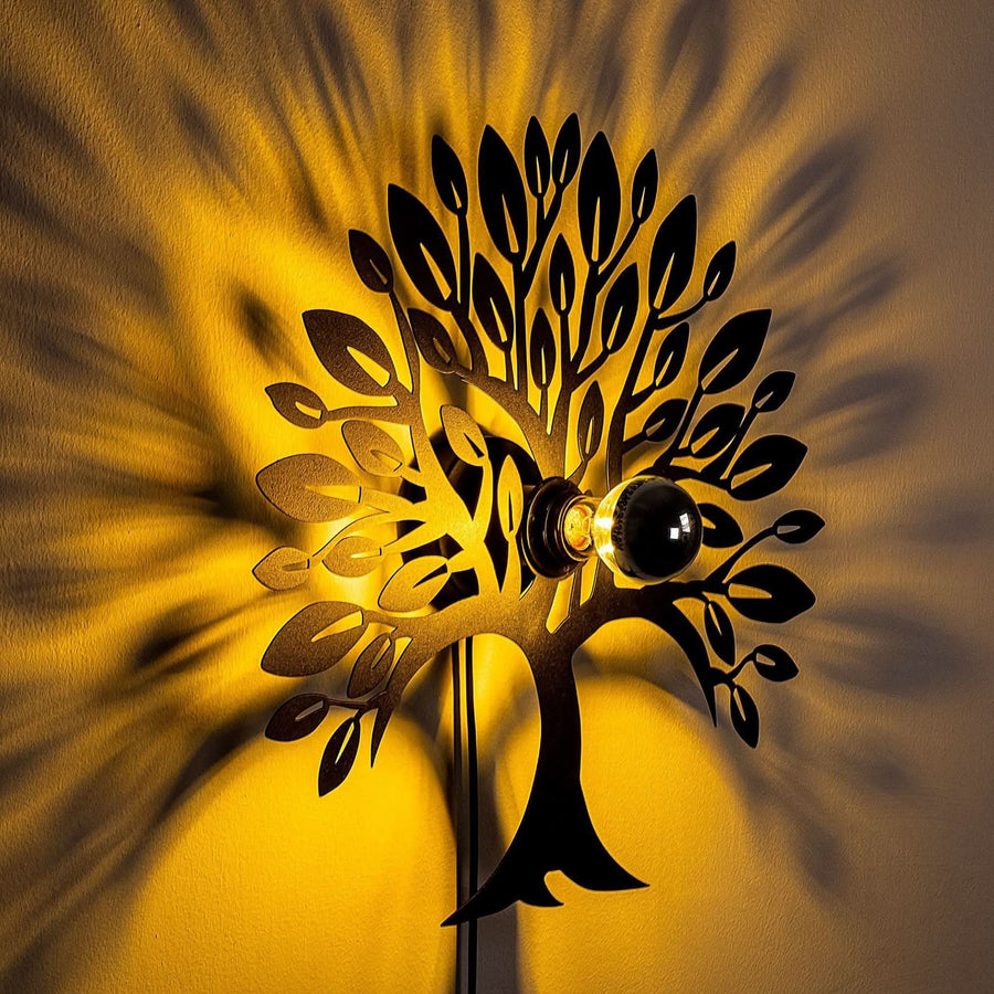 Applique murale Heart Tree V2 en métal, noir, hauteur 46 cm