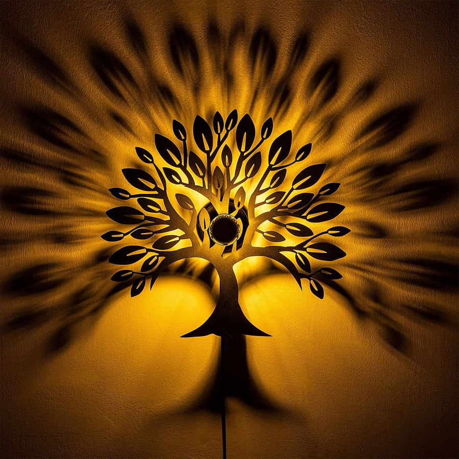 Applique murale Heart Tree V2 en métal, noir, hauteur 46 cm