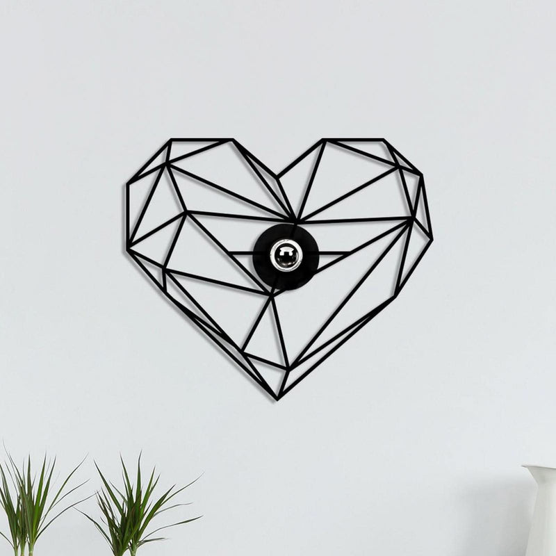 Applique murale W-046 en bois, noir, hauteur 40 cm