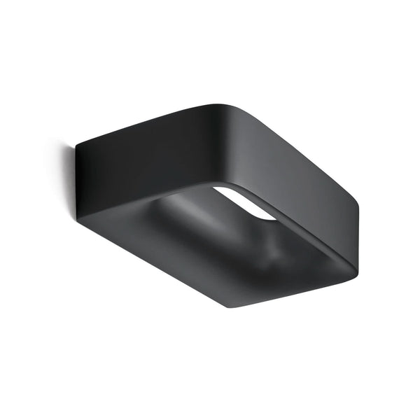 Applique murale LED Aki en aluminium, anthracite mat, hauteur 5,5 cm