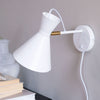 Applique murale Cindy en métal, blanc mat, hauteur 14,5 cm