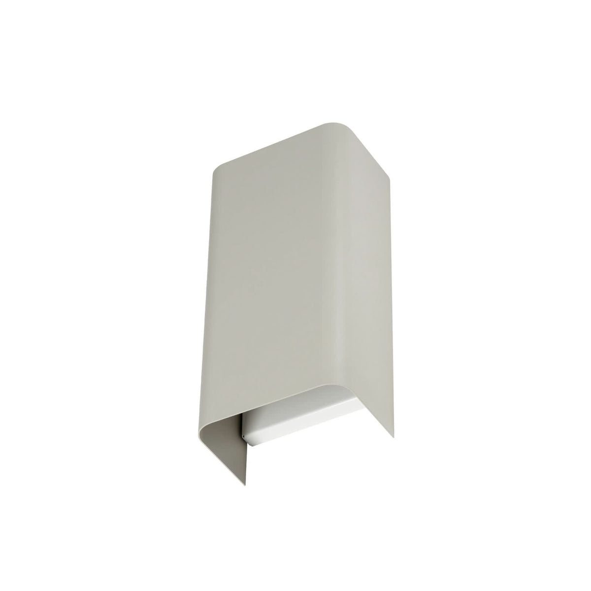 Applique murale Bergen en acier, gris clair, hauteur 23 cm
