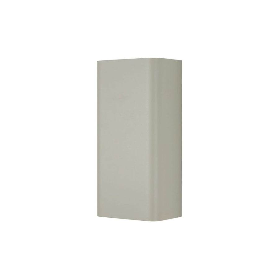 Applique murale Bergen en acier, gris clair, hauteur 23 cm