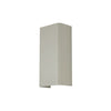 Applique murale Bergen en acier, gris clair, hauteur 23 cm