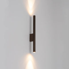 Applique murale Laser en acier, marron satiné, Ø 2,5 cm